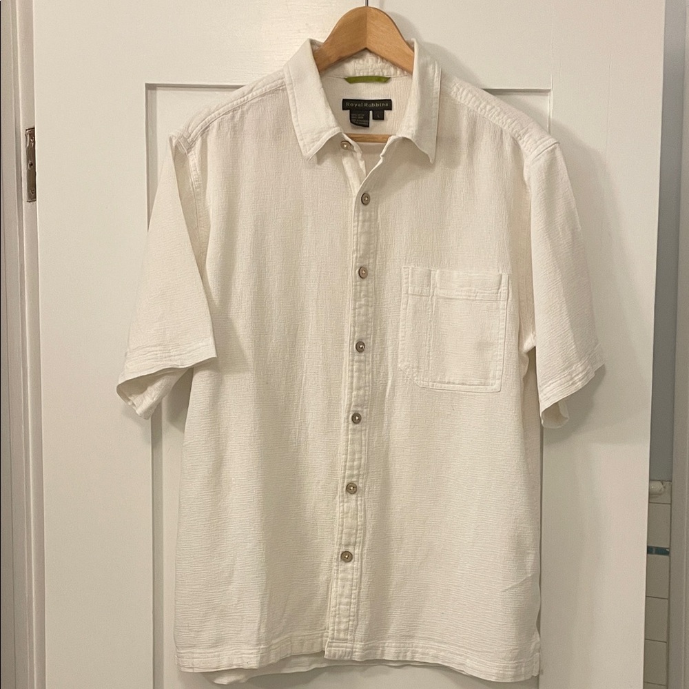 Royal Robbins Men's White Short Sleeve Button Down Shirt - Picture 3 of 7